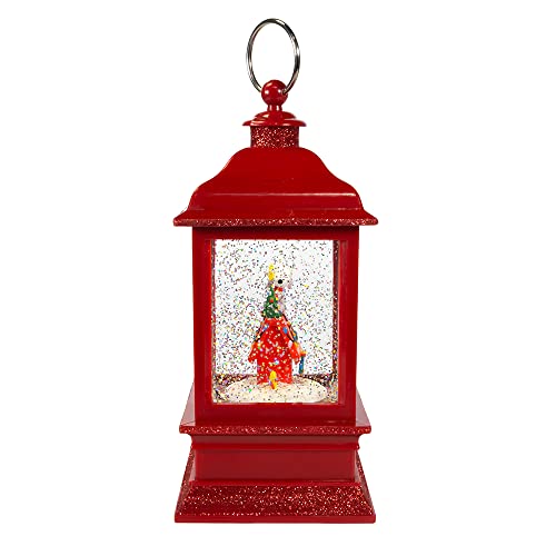 9-Inch Peanuts Lit Musical Water Lantern with Snoopy on Dog House