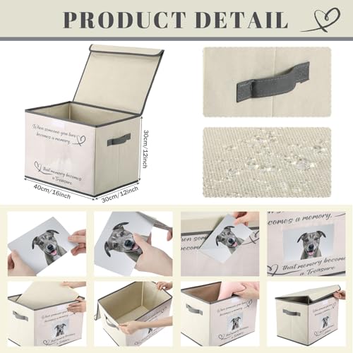 Memories Keepsake Box with Photo Frame - 16x12x12 Celebration of Life Box