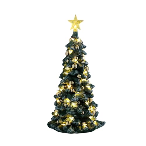 Battery-Operated Snowy Christmas Tree with Clear Lights - 6.5 Inch Holiday Decor