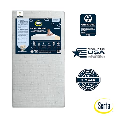 Dual-Sided Waterproof Crib and Toddler Mattress - Non-Toxic Fiber Core