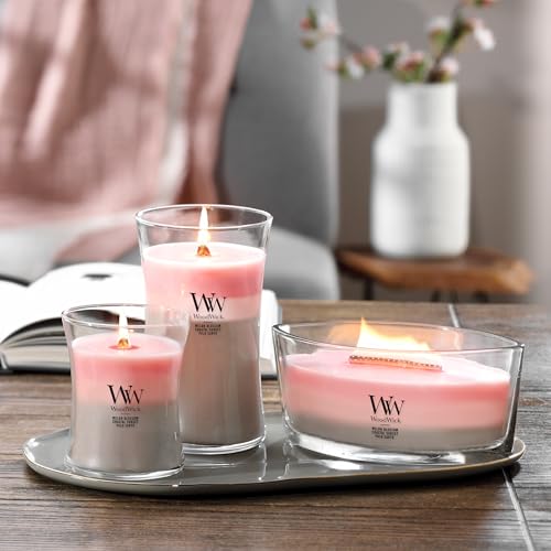 WoodWick Shoreline Trilogy Gifts for Women and Men, 9.7 oz Medium Hourglass Trilogy Candle with Crackling Wick
