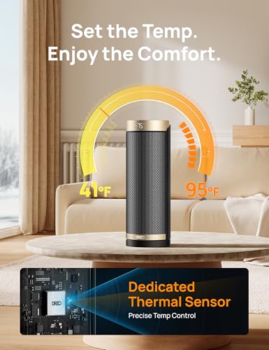 Oscillating Space Heater 1500W Electric Ceramic Heater with Thermostat