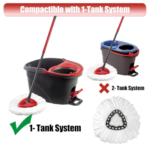 Microfiber Spin Mop Replacement Heads - 3 Pack Washable Mop Refills