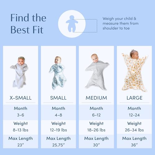 SleepingBaby Zipadee-Zip Baby Transition Swaddle Blanket - Basil, Small (4-8M)