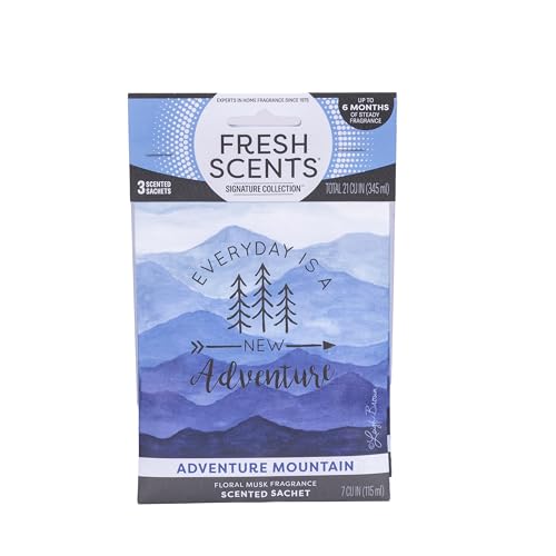 Adventure Mountain Scented Sachets - Long Lasting Air Freshener 3-Pack