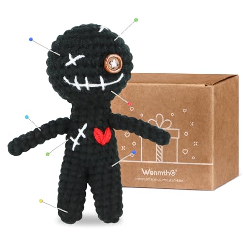 Funny Voodoo Doll with Needles - Emotional Support Wool Crochet Ornament