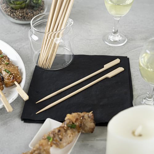 Restaurantware 8.3 Inch Paddle Bamboo Skewers 100 Sturdy Disposable Bamboo Food Picks - Sturdy Paddle Head Bamboo Appetizer Picks Sustainable For Serving Appetizers and Cocktail Garnishes