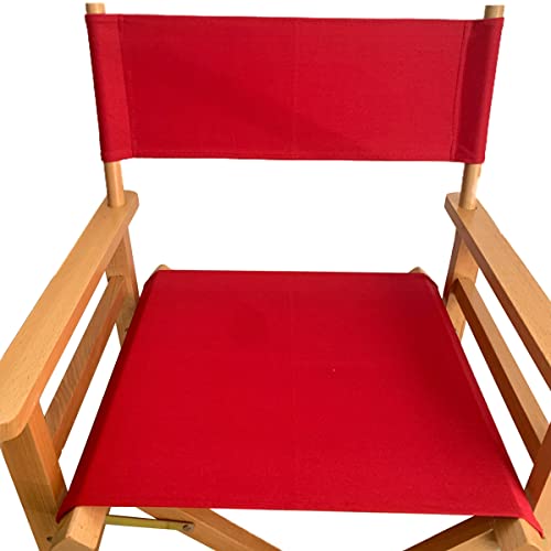 Director Chair Replacement Canvas Covers - 2-Set (4pcs) Red Oxford Cloth