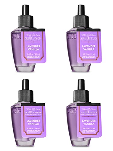 Lavender Vanilla Scented Home Fragrance Refill Bulbs - 4 Pack