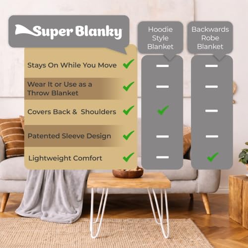 Unisex Wearable Blanket with Sleeves - Cozy Plush Loungewear for Adults