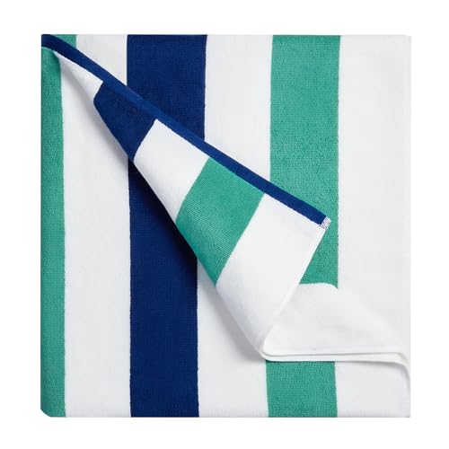 Oversized Cotton Beach Towel - 40x70 Extra Large Plush Stripe Pool Towel