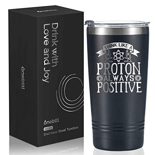 Onebttl 20oz Insulated Stainless Steel Travel Mug – Think Like a Proton, Always Positive Gift