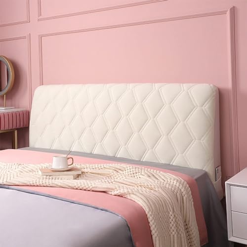 Velvet Headboard Cover for King Size Bed - Quilted Dustproof Slipcover