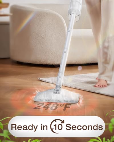 LABIGO 10-in-1 Steam Mop & Detachable Handheld Steam Cleaner for Multi-Surface