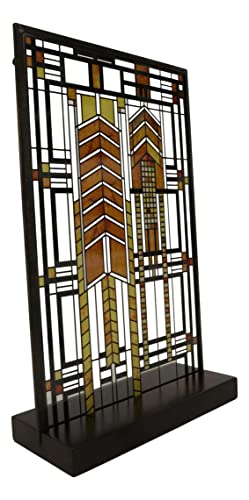 Frank Lloyd Wright Autumn Sumac Stained Glass Panel - 10" x 6.5"