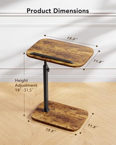 Adjustable TV Tray Table, Swivel Laptop Desk for Sofa and Bedside