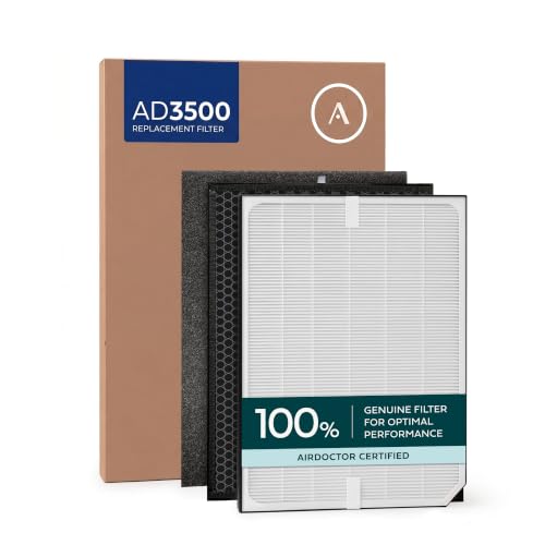 AirDoctor UltraHEPA Filter Pack for AD3000 & AD3500 - 1 Year Replacement Includes 2 Carbon/VOCs & 1 UltraHEPA Filter