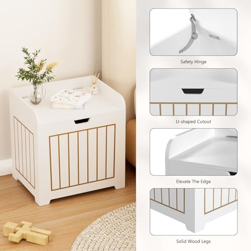 Small Wooden Cube Storage Organizer Box for Entryway and Bedroom