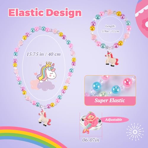 Unicorn Musical Jewelry Box for Girls with 21-Piece Accessory Set