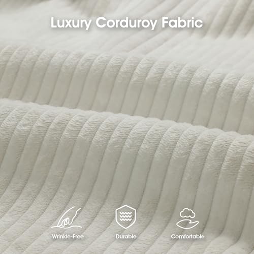69-Inch Corduroy Convertible Futon Sofa Bed with Adjustable Backrest