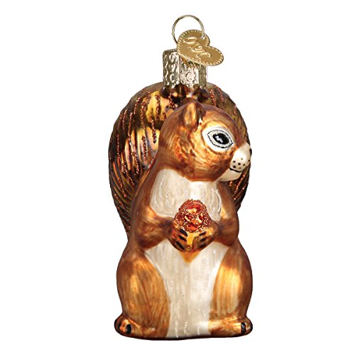 Old World Christmas Squirrel Glass Blown Ornament - Hand-Painted Squirrel figurine