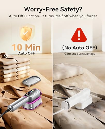 2-in-1 Handheld Garment Steamer & Iron, 1200W Portable Clothes Steamer