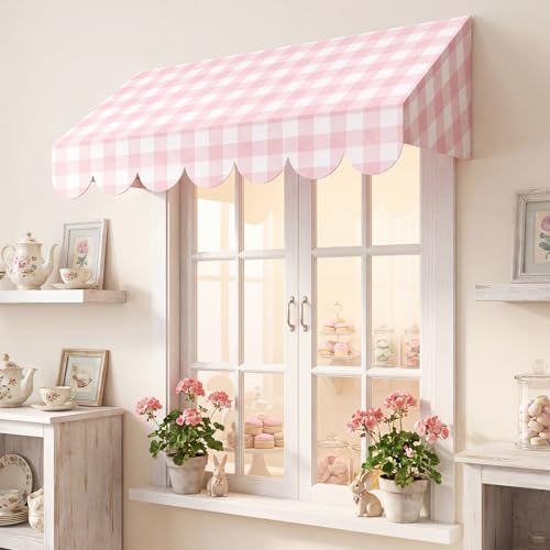 3D Carnival Awning Bulletin Board Decorations - 4 Pcs Checkered Wall Decor