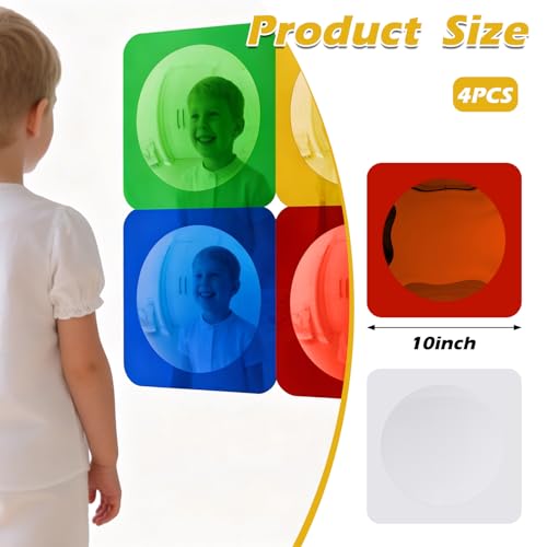 4 Pcs Sensory Wall Bubble Mirrors, Shatterproof Acrylic Kids Mirror Set