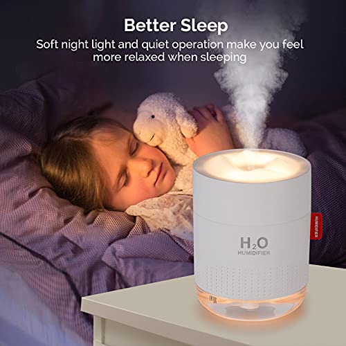 Portable Mini Humidifier 500ml USB Cool Mist for Bedroom Office
