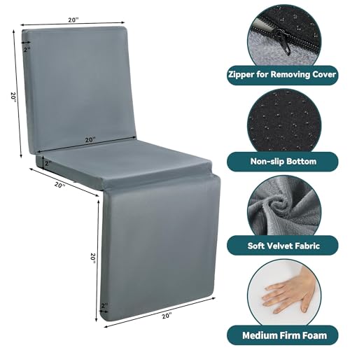 3-in-1 Recliner Seat Cushion with Lumbar Support & Adjustable Footrest - Non-Slip Foam for Comfort