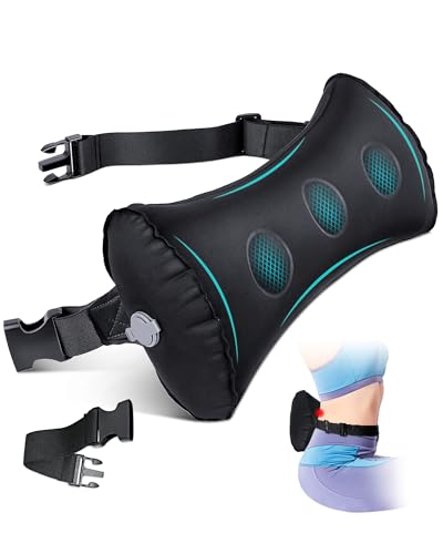 Inflatable Lumbar Pillow for Travel & Office Chair Support