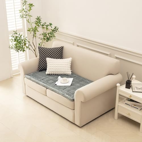 Quilted Loveseat Cover - Non-Slip Flannel Sofa Protector, 54"