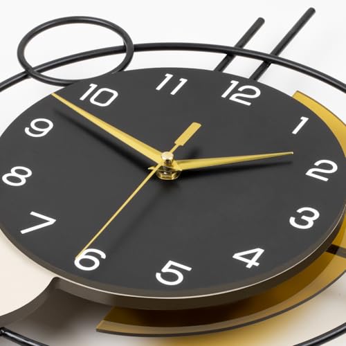 Modern Pendulum Wall Clock - 21-Inch Silent Quartz Decorative Clock