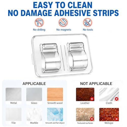 Keviyi Outdoor String Light Hooks 26PCS Clear Adhesive Clips