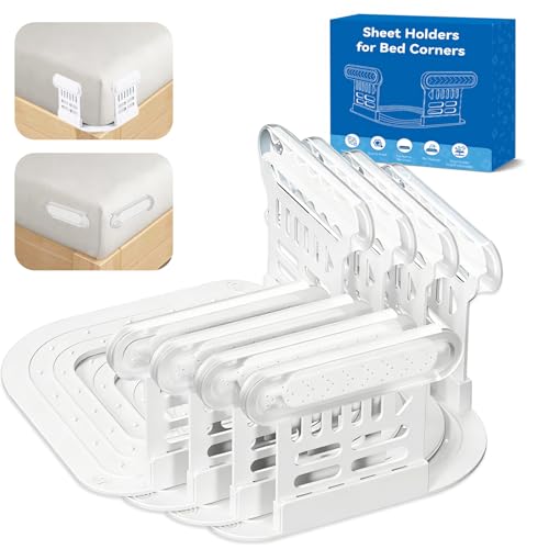 Heavy Duty Bed Sheet Holders - 4 Pack Non-Slip Fitted Sheet Clips