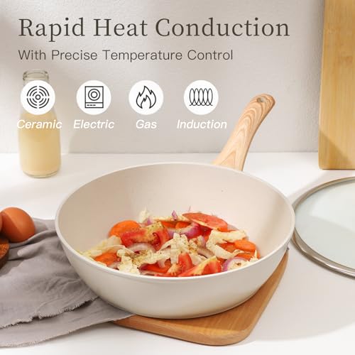 16-Piece Nonstick Pots and Pans Set - Even Heat Aluminum Cookware