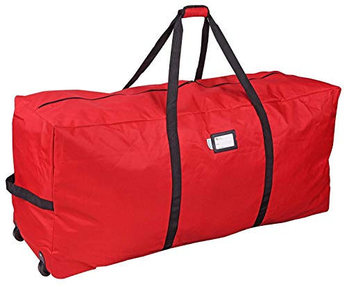 Primode Red Christmas Tree Storage Bag Fits up to 7.5 Ft Disassembled Holiday Tree
