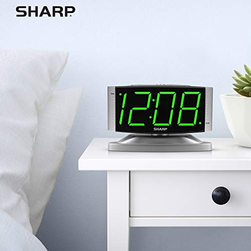 Digital Alarm Clock with Jumbo LED Display, Swivel Base and Battery Backup
