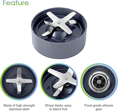 2-Pack 6-Fin Extractor Blender Blade Replacement for 600W and 900W Models