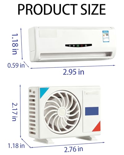 1:12 Scale Miniature Split Air Conditioner Set for Dioramas and Displays
