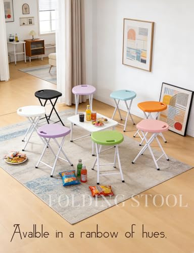 18-Inch Folding Stool 2-Pack, Heavy Duty Portable Collapsible Chair
