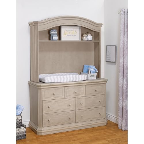 Universal Nursery Dresser Hutch with Adjustable Shelving