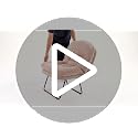 DUMOS Comfy Saucer Chair Dark Pink Foldable Floor Chair Fabric Small