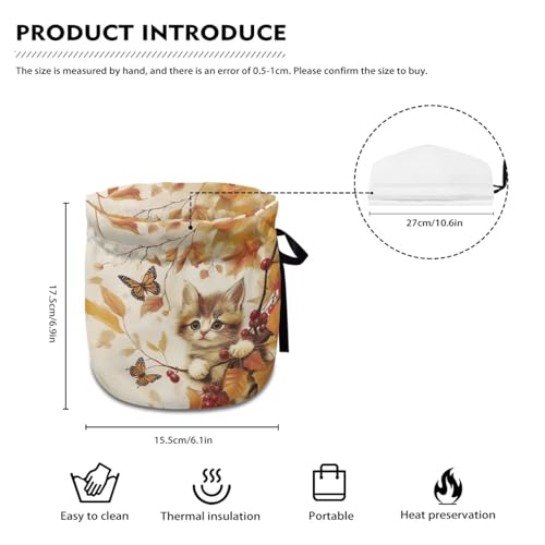 Insulated Tea Cozy for Teapots - Fall Leaf Butterfly Thermal Kettle Cover