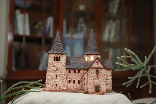 Ceramic Village House Tealight Holder – St Michael Church Fulda Handmade Miniature