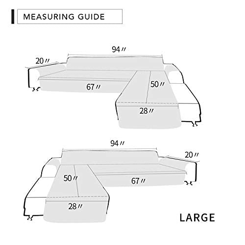 Reversible L-Shape Sectional Sofa Cover - Water-Resistant Pet Protector