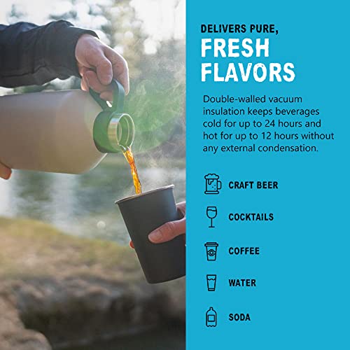 32 oz Vacuum Insulated Stainless Steel Beer Growler - Leakproof Travel Flask