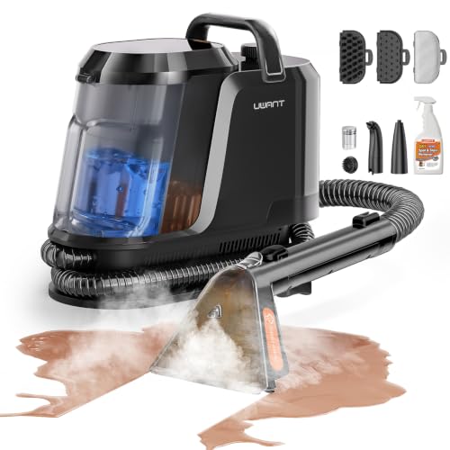 Portable Steam Carpet Cleaner with 18Kpa Suction and 3 Cleaning Modes