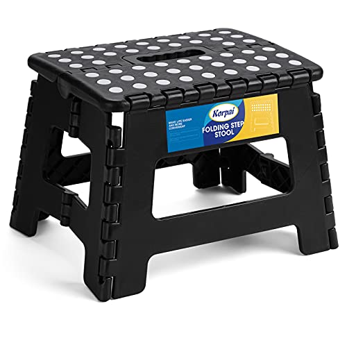 9-Inch Folding Step Stool, Non-Slip Collapsible Stool for Kids and Adults