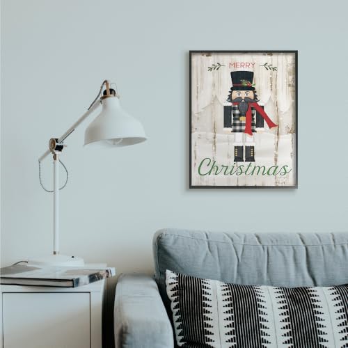 Merry Christmas Nutcracker Framed Giclee Wall Art - Holiday Decor